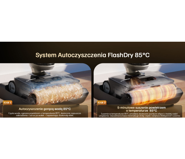 TINECO Odkurzacz myjący Floor One S5 Stretch Gold - 1510670 - zdjęcie 14